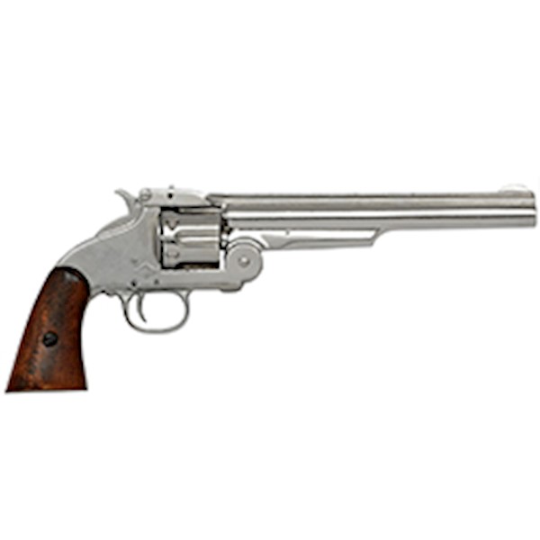 6 Shot Revolver In Nickel Finish